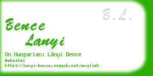 bence lanyi business card